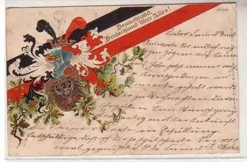 40001 Wappen Ak "Deutschland, Deutschland ...." 1903