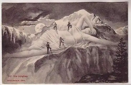 67477 Erotik Ak Die Jungfrau (Karten-Centralen Zürich Nr. 701)1908