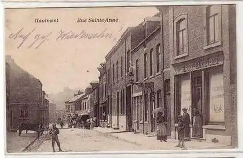 45505 Feldpost Ak Hautmont Rue Sainte Anne 1916