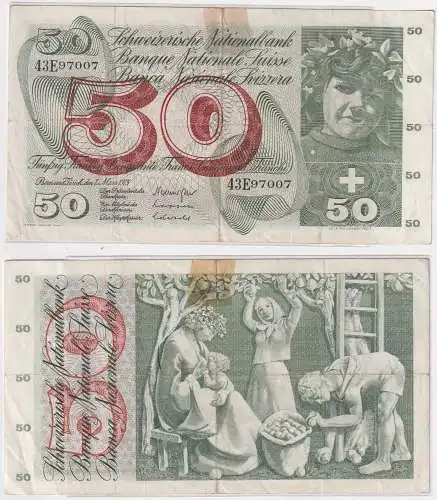 50 Franken Banknote Schweiz 7.3.1973 Schweizerische Nationalbank (153323)