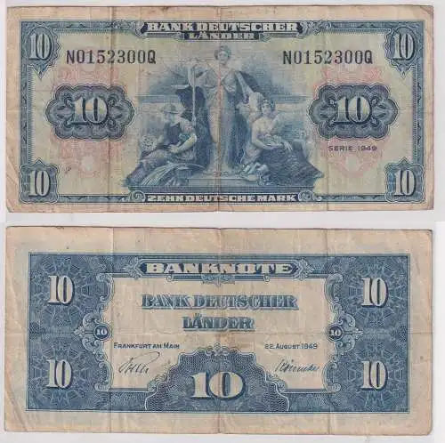 Banknote 10 Mark Bank deutscher Länder 1949 (150442)