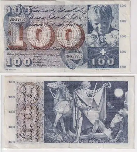 100 Franken Banknote Schweiz 24.1.1972 Schweizerische Nationalbank (152803)