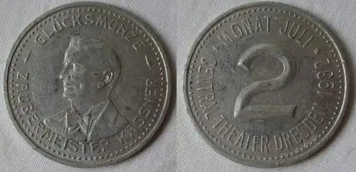 Glücksmünze Zaubermeister Kassner Central Theater Dresden Juli 1932 (164147)