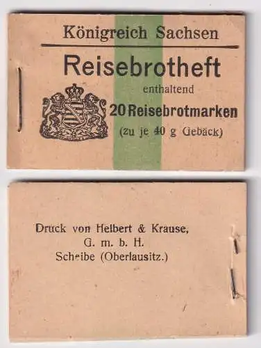 20 Reisebrotmarken in Reisebrotheft Sachsen um 1915 (156249)
