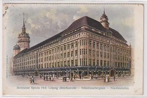 86933 AK Leipzig - Meßpalast Specks Hof Reichs-, Nikolaistraße, Schuhmachergasse