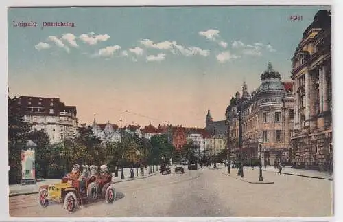 18806 Bruno Bürger AK Leipzig - Dittrichsring, Straßenansicht mit Oldtimer