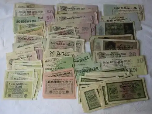 Sammlung mit 100 Banknoten Deutschland Inflation, Deutsches Reich (142906)