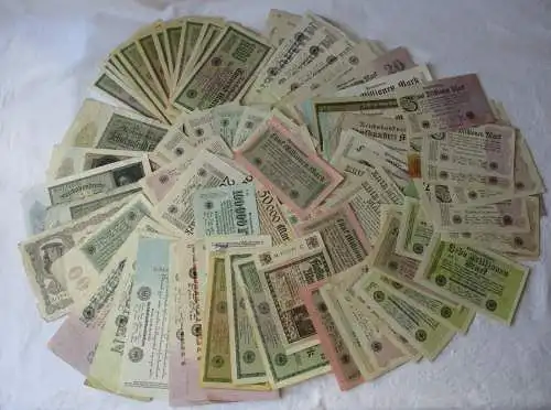 Sammlung mit 100 Banknoten Deutschland Inflation, Deutsches Reich (141725)
