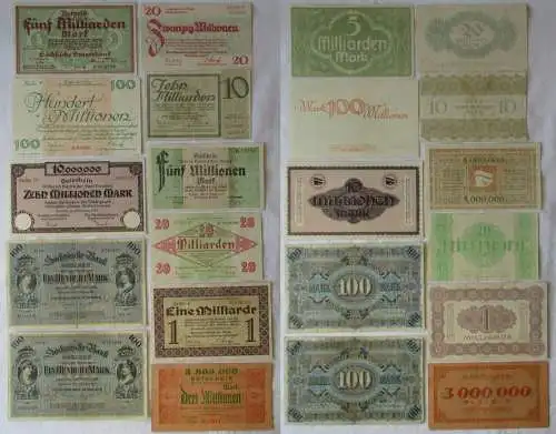 11 x Banknoten Inflation Stadt Dresden 1911-1923 (147439)