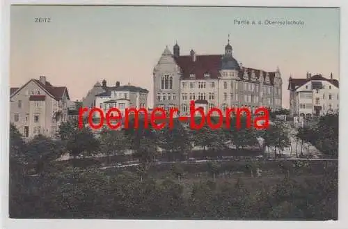 79452 Ak Zeitz Partie an der Oberrealschule um 1910