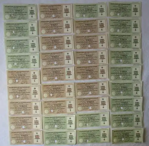 36 Gewinnanteilscheine Gruner Bräu AG Fürth in Bayern 1952 (129263)