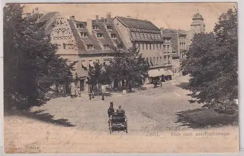 908454 AK Zeitz - Blick nach der Fischstrasse mit Kutsche 1903