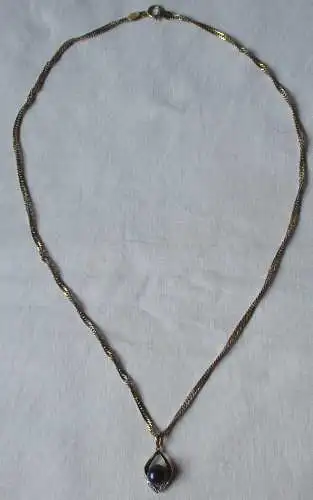 elegante 333er Gold Damenhalskette + 375er Gold Diamant Anhänger (153389)
