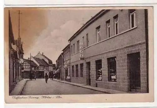 55757 Ak Klötze in der Altmark Kaffeehaus Bünnig um 1930