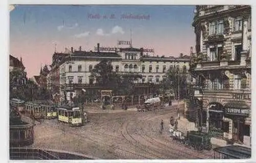 47856 Ak Halle an der Saale Riebeckplatz 1928