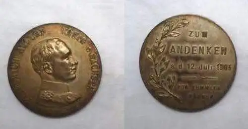 versilberte Medaille Friedrich August König von Sachsen