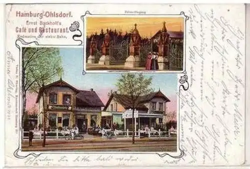 55210 Mehrbild Ak Hamburg Ohlsdorf Café und Restaurant 1904