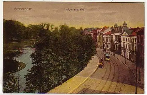 09668 Feldpost Ak Düsseldorf Hofgartenstrasse 1918