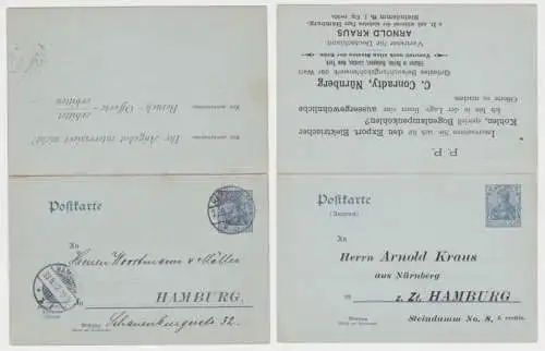 45411 DR Ganzsachen Postkarte P63 Zudruck Arnold Kraus Beleuchtungswerk Hamburg