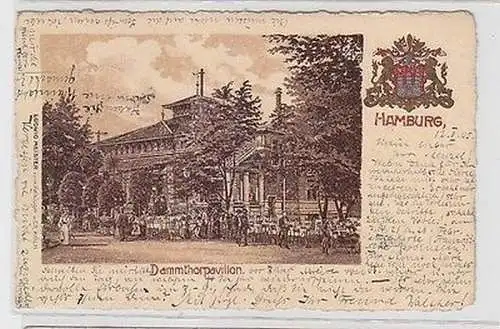 63669 Wappen Ak Hamburg Dammthorpavillon 1905