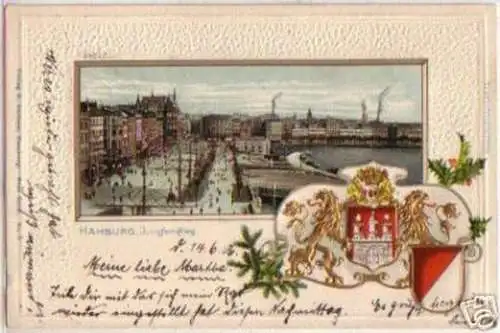 15573 Passe Partout Ak Hamburg Jungfernstieg 1906