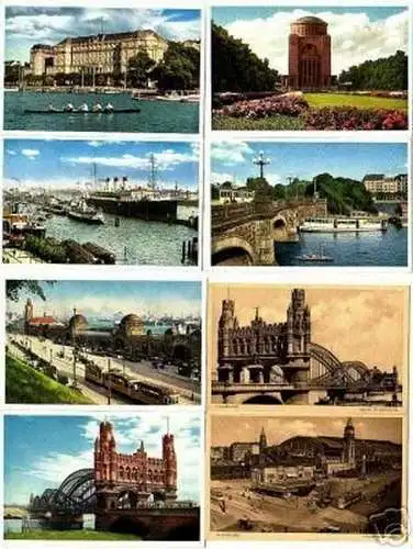 8 schöne Ak Hamburg Hotel Atlantic usw. um 1930