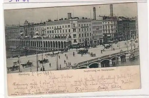 51368 Ak Hamburg Jungfernstieg mit Alsterarkaden 1902