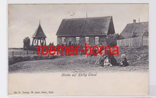 82052 Ak Kirche auf Hallig Oland um 1910