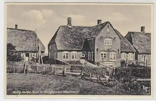 54587 Ak Hallig Hooge Haus mit Königspesel (Hanswarf) um 1940