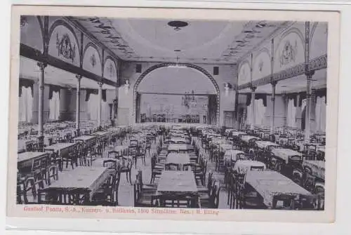 64914 Ak Gasthof Ponitz Sachsen-Altenburg Innenansicht 1917