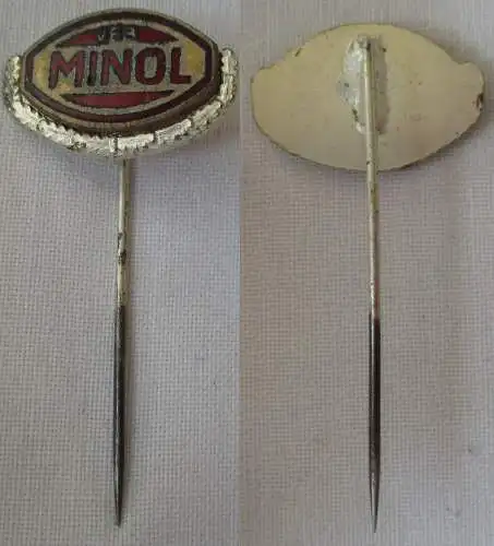 DDR Firmenanstecknadel Ehrennadel VEB Minol Mineralöl und Oleum Silber (165022)