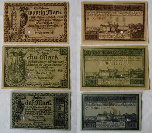 5 - 20 Mark Banknote Großnotgeld Stadt Altenburg 15.11.1918 (130786)