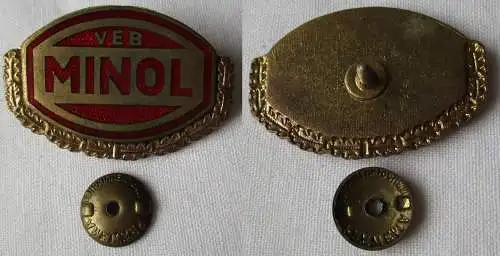 DDR Firmenanstecknadel Ehrennadel VEB Minol Mineralöl und Oleum Gold (160287)