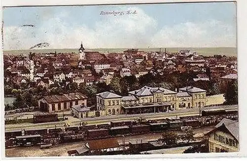 61209 Ak Ronneburg Sachsen Altenburg Bahnhof Totalansicht 1913