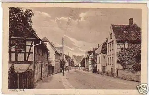 32664 Ak Ponitz Sachsen Altenburg Straßenansicht 1916