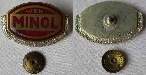 DDR Firmenanstecknadel Ehrennadel VEB Minol Mineralöl und Oleum Silber (160023)