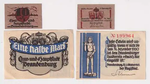 10 und 50 Pfennig Banknoten Notgeld Chur- und Hauptstadt Brandenburg (166981)