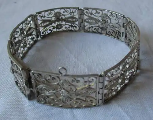 elegantes Armband 835er Silber mit aufwendigem Blütenmuster (100931)