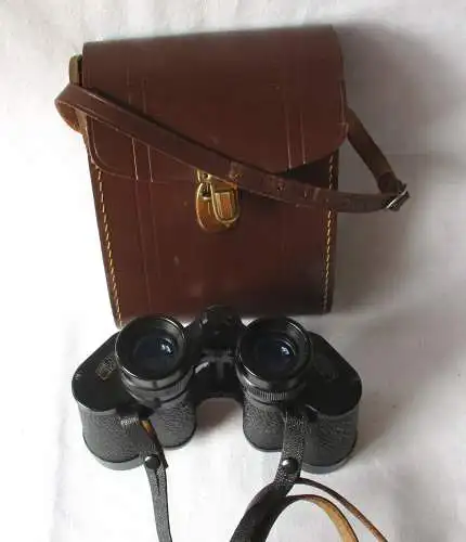 DDR Carl Zeiss Jena Fernglas 8x30 Deltrintem Gütezeichen Q1 mit Tasche (107865)
