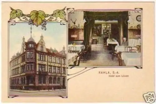 23291 Mehrbild Ak Kahla S.-A. "Hotel zum Löwen" um 1910