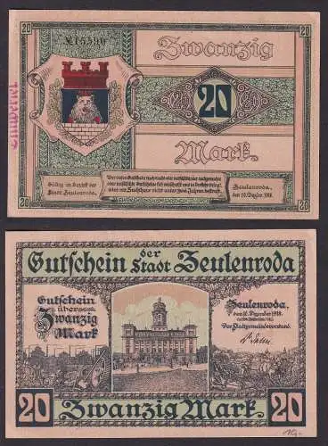 20 Mark Banknote Notgeld Stadt Zeulenroda 1918 (115391)