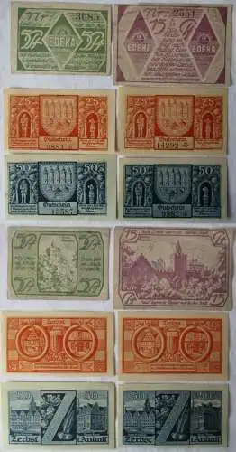 6 Banknoten Notgeld der Stadt und EDEKA Zerbst in Anhalt (159474)