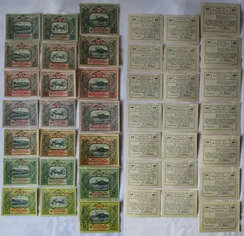 21 Banknoten 10 bis 50 Heller Notgeld Gemeinde Aigen Obersteiermark 1920(107846)