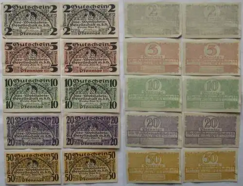 10 Banknoten Notgeld Wohlfahrts Gesellschaft Grube Ilse N.-L. (157266)