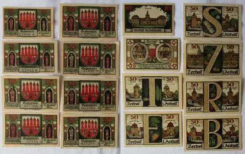 8 Banknoten Notgeld der Stadt Zerbst 1921 (107895)