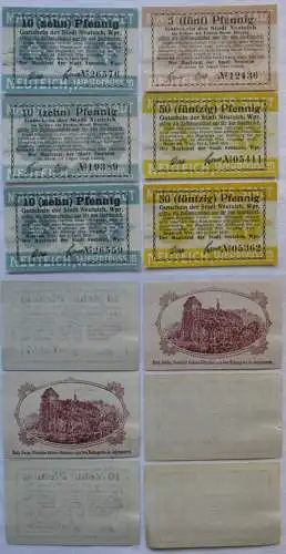6 Banknoten Notgeld Stadt Neuteich in Westpreussen 1919 (105661)