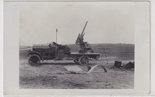 14456 Foto AK Geschützturm auf einem gepanzertem LKW Kaiserreich
