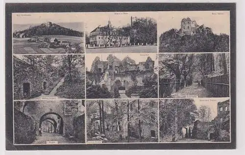 907011 Mehrbild AK Burg Greiffenstein (Zamek Gryf) im Isergebirge 1923