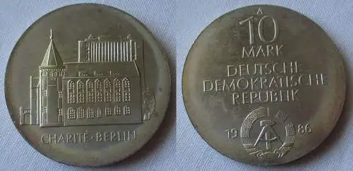 DDR Gedenk Münze 10 Mark Charité Berlin 1986 (141493)