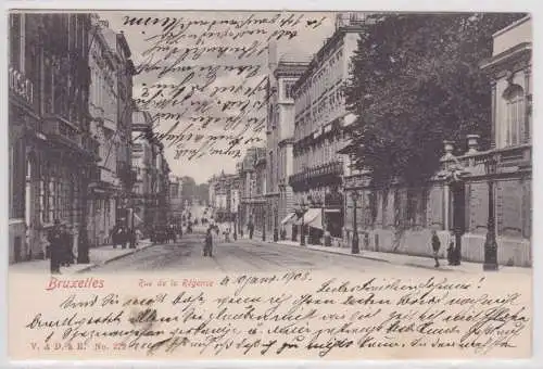 901168 Ak Bruxelles Brüssel Rue de la Régence 1903